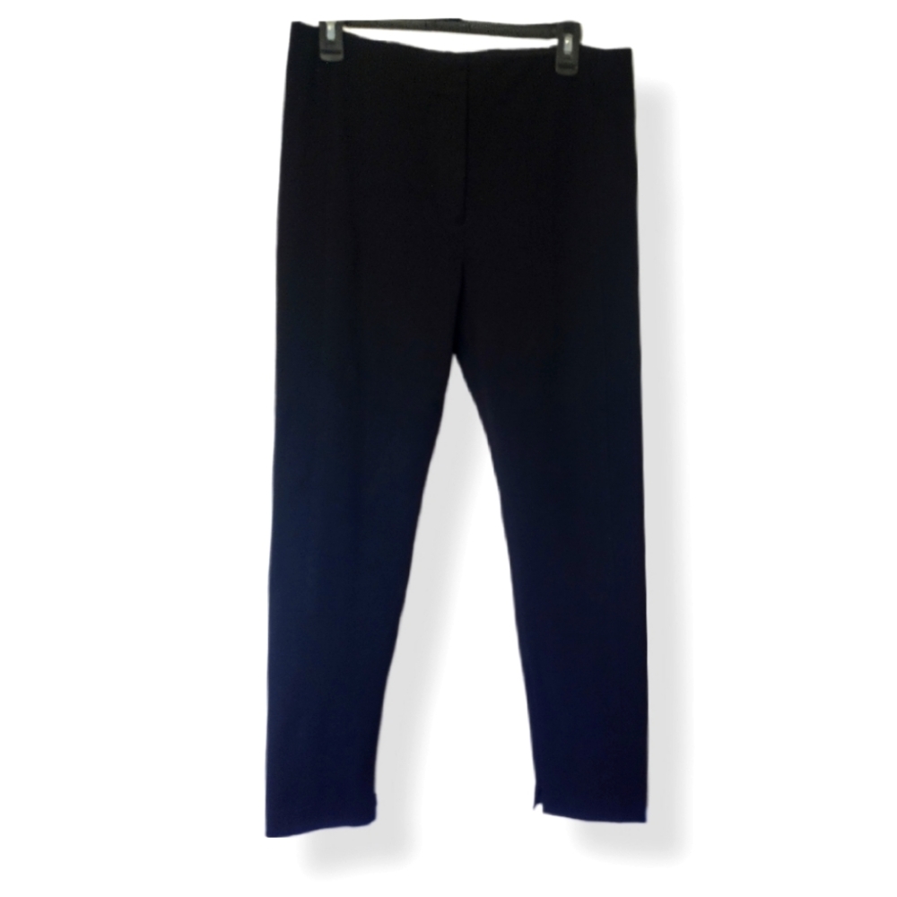 ANN TAYLOR Black Cigarette Pant with zip ankle detail size 12P